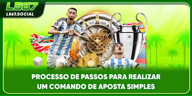 Processo de passos para realizar um comando de aposta simples Processo de passos para realizar um comando de aposta simples